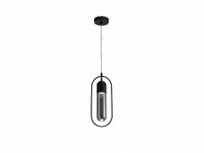 Suspension led design anadia 1 ampoule noir 46 cm