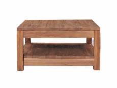Table basse 68x67x35 cm bois de teck solide
