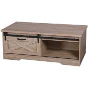 Table basse New York 1 porte coulissante - Dimensions