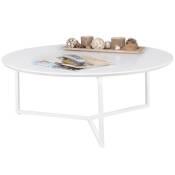 Table basse RONDO Ø 80 cm en MDF blanc
