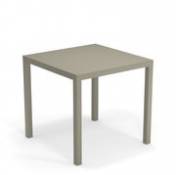 Table carrée Nova / Métal - 80 x 80 cm - Emu gris