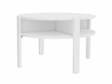Table d'appoint h. 45,5 cm x d. 74,4 cm ronde décor blanc uni - rozaly