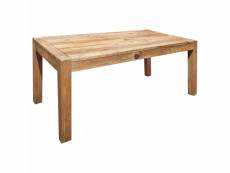 Table de repas l.160 cm rectangulaire en bois de pin recyclé - chalet