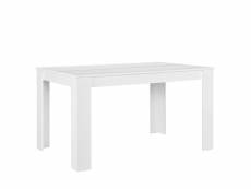 Table de salle à manger bureau robuste blanc 140 x 90 cm helloshop26 03_0004253