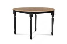 Table extensible ronde bois D115 cm avec 1 allonge
