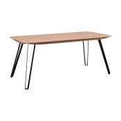 Table rectangulaire en bois et métal