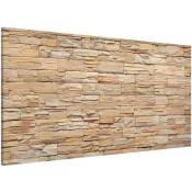 Tableau magnétique - Asian Stonewall Large Bright Stone Wall From Homely Stones - Format paysage 37cm x 78cm Dimension: 37cm x 78cm