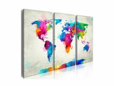 Tableau - world map: an explosion of colors-60x40 A1-N2527