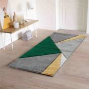 Tapis aux triangles colorés - Vert - 160 x 230 cm