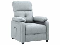 Vidaxl fauteuil inclinable gris clair tissu 289662
