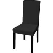 Vidaxl - Housses extensibles de chaise 6 pcs Noir