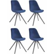 4 chaises de salle à manger style scandinave en velours