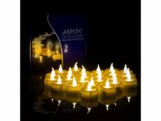 Agptek lot de 100 bougie led à piles avec flamme vacillante, décoration pour table fête party anniversaire mariage (ambre)