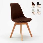 Ahd Amazing Home Design - chaise de salle à manger et cuisine avec coussin design scandinave Goblet nordique plus Couleur: Marron
