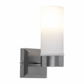 Applique salle de bain éclairage miroir lampe verre opale blanc dans un ensemble comprenant des ampoules led