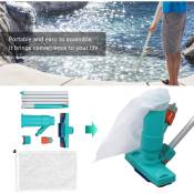 Aspirateur de piscine - Aspirateur de sol avec brosse et tiges épaisses - Aspirateur de piscine - Aspirateur portable - Sjlerst