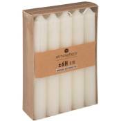 Atmosphera - Lot de 10 bougies bâtons Hugo blanc ivoire