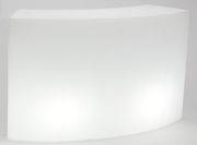Bar lumineux Snack LED RGB / L 165 cm - Sans fil - Slide blanc en plastique