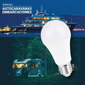 Barcelona Led - Ampoule 12-24 vdc 8W E27 A60 pour caravanes, camping-cars et - Blanc Neutre - Blanc Neutre