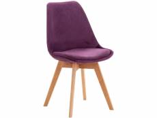 Chaise de salle à manger / cuisine linares , violet/velours