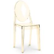 Chaise design polycarbonate Louiva-Couleur Doré transparent