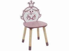Chaise en bois pour enfant monsieur madame madame princesse