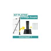 Cloture&jardin - Kit Platine pour Piquet t + 4 vis