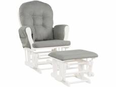 Costway fauteuils avec repose-pieds,chaise berçante