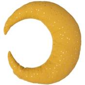Coussin enfant Berlingot lune jaune moutarde 32x28cm Atmosphera créateur d'intérieur - Ocre