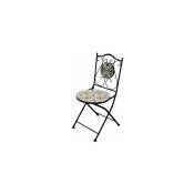 Decojardin Salento 38xh46x92 cm chaises en acier et en céramique décorée avec des meubles de jardin Collection de luxe de jardin