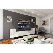 Ensemble meuble tv concept 33-33-HG-W-2-1B blanc brillant