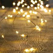 Fééric Lights And Christmas - Guirlande Lumineuse solaire 30 mètres 300 MicroLED Blanc Chaud 8 jeux de lumière - Feeric Christmas - Blanc chaud