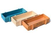 Fei Yu - Boîte de rangement en bois pour succulentes, 3 pièces anciennes, boîte de rangement pour organiser de succulentes boîtes en bois, pot de