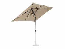 Grand parasol jardin rectangulaire 200 x 300 cm inclinable taupe helloshop26 14_0007549