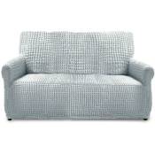Housse de canapé & Housse de fauteuil extensible - gris Gris 2 places - Gris