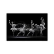Image en métal Lac des Cygnes Retro Danseuse de Ballet Déco Vintage Aluminium -Bunjamin 60x40 cm - argent