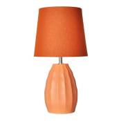 Lampe de chevet en porcelaine pour chambre à coucher - Orange - Orange