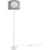 Lampe pour enfants Lampadaire Chambre d'enfant Lampe avec motif lune E27 Un pied Blanc + Ampoule, Gris (Ø38 cm) - Paco Home