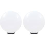 Lampes à led sous forme de boule 2 pcs Sphérique 50 cm pmma - Blanc - The Living Store