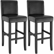 Lot de 2 chaises de bar - lot de 2 tabourets de bar, tabourets, chaises haute bar - noir