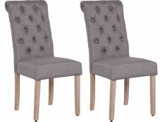 Lot de 2 chaises "estelle" - gris