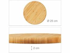 Lot de 2 planches petit-déjeuner bambou set 25 cm