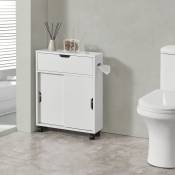 Meuble de rangement Kempele pour salle de bain à portes coulissantes blanc [en.casa] blanc