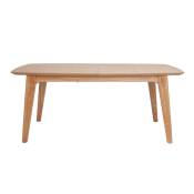 Miliboo - Table extensible rallonges intégrées rectangulaire en bois clair L180-230 cm fifties - Chêne clair