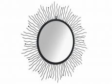 Miroir mural de jardin rayons de soleil 80 cm noir dec022782