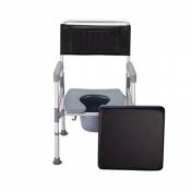 MyAou-commode Vieille Chaise de Cuvette des Toilettes Patient d'âge Moyen Mobile Chaise d'aisance Pliante Portable