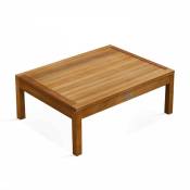 Oviala - Table basse de jardin en bois 80 x 60 x 30 cm Maupiti - Bois