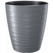 Prosperplast - Pot en plastique Maze avec réservoir 68L en couleur gris pierre 47,5 (l) x 47,5 (l) x 52,3 (h) cm