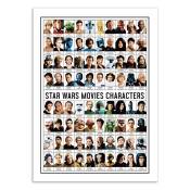 STAR WARS MOVIES CHARACTERS - Affiche d'art 50 x 70