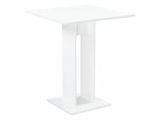 Table à manger de forme carrée pour salle à manger cuisine salon 78 cm blanc brillant helloshop26 03_0006120